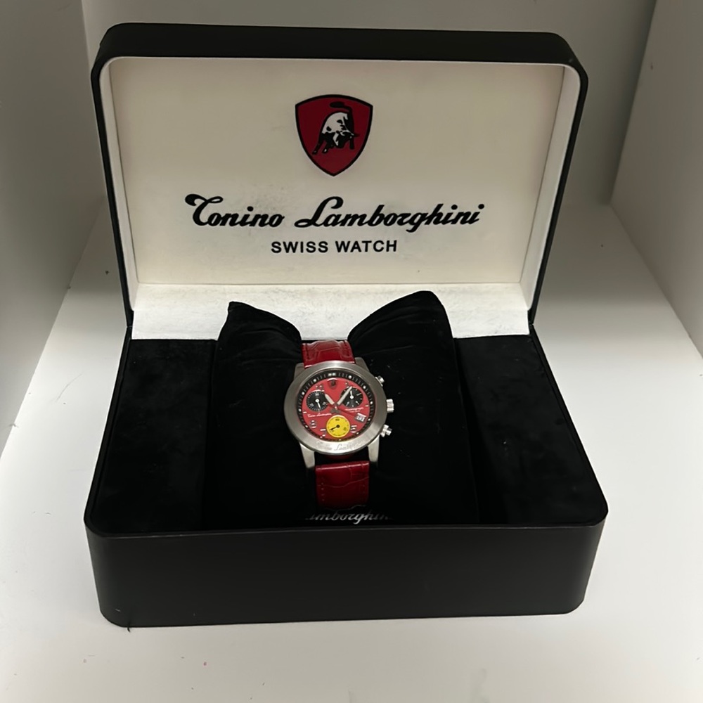 Red bologna Lamborghini watch